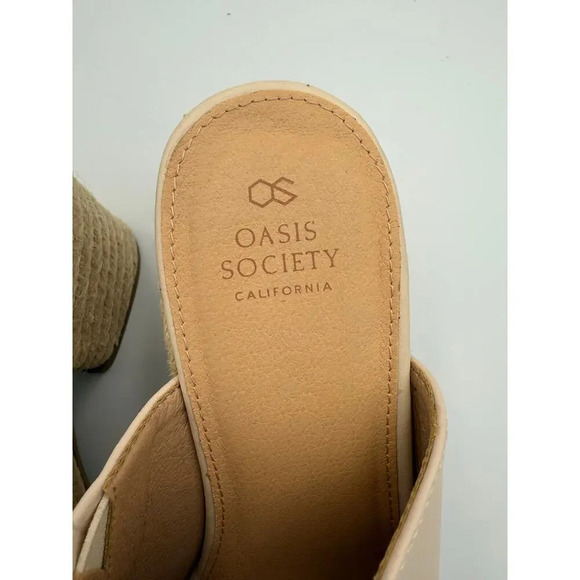 Oasis Society - Platform Beige Espadrille Mule Size 9 - Picture 7 of 8